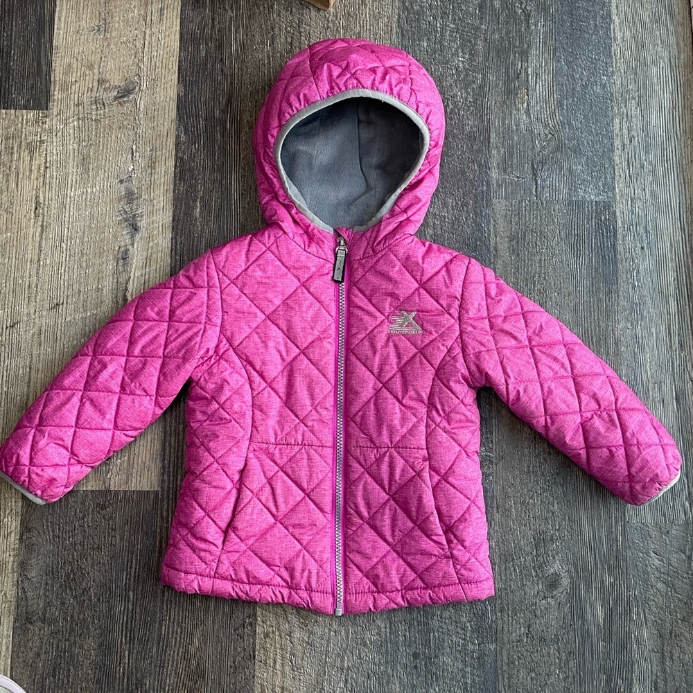 ZeroXposur Lydia Midweight Quilted Baby Girl Jacket Sz 24 months